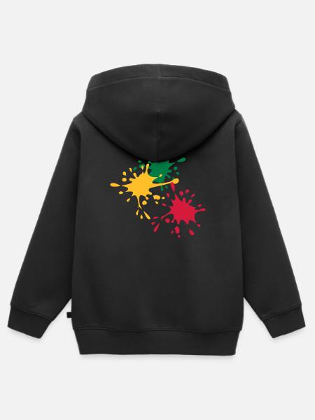 Farbe - Kinder Premium Organic Zip Hoodie - Schwarz