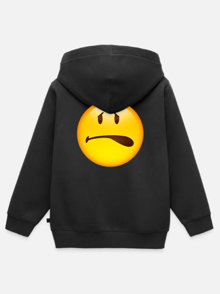 Smiley fear - Kinder Premium Organic Zip Hoodie - Schwarz