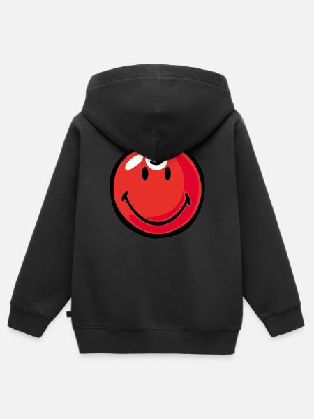 Smiley Pool Ball 3 - Kinder Premium Organic Zip Hoodie - Schwarz
