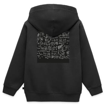 Mathe - Kinder Premium Organic Zip Hoodie - Schwarz - Hinten - AI Model Kid Male (0cm)