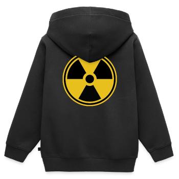 Radioactive - Kids Premium Organic Zip-up Hoodie - black - Back - AI Model Kid Male (0cm)