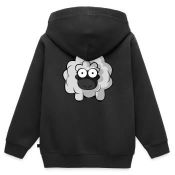 Schwarzes Schaf - Kinder Premium Organic Zip Hoodie - Schwarz - Hinten - AI Model Kid Male (0cm)