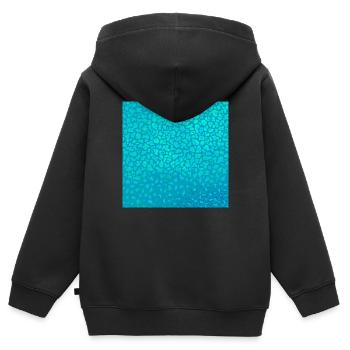 Leopardenmuster | Leopard Print | African Animal - Kinder Premium Organic Zip Hoodie - Schwarz - Hinten - AI Model Kid Male (0cm)