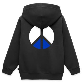 Israel Frieden Spaß Geschenk - Kinder Premium Organic Zip Hoodie - Schwarz - Hinten - AI Model Kid Male (0cm)
