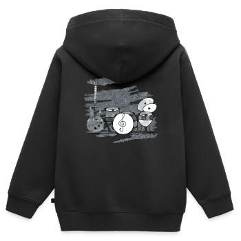 Musikinstrumente - Kinder Premium Organic Zip Hoodie - Schwarz - Hinten - AI Model Kid Male (0cm)