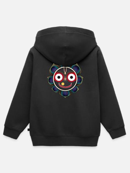 Jagganath schwarz, cutest Krishna - Kinder Premium Organic Zip Hoodie - Schwarz