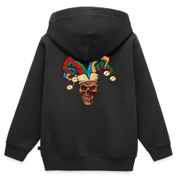 Skull Fasnet Fastnacht Fasching Karneval - Kinder Premium Organic Zip Hoodie - Schwarz - Hinten - AI Model Kid Male (0cm)