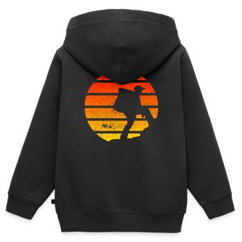 Mountain Hiking Mountains Mountaineering Hiking Mountains - Kids Premium Organic Zip-up Hoodie - black - Back - AI Model Kid Male (0cm)
