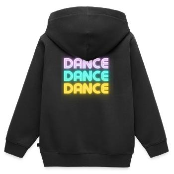 Danse Danse funky Danse colorée Ballet Aérobie Hanche - Sweat Premium à capuche zippé enfant bio - noir - Dos - AI Model Kid Male (0cm)