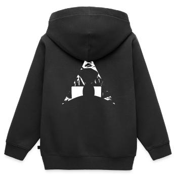 Arch Linux - Kinder Premium Organic Zip Hoodie - Schwarz - Hinten - AI Model Kid Male (0cm)