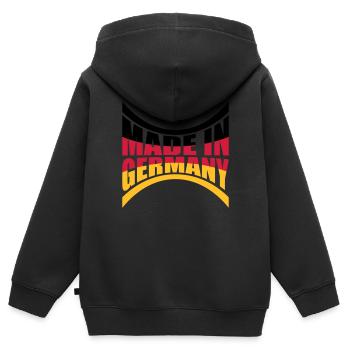 Made in Germany - Kids Premium Organic Zip-up Hoodie - black - Back - AI Model Kid Male (0cm)