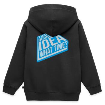 C’est une idée horrible - Sweat Premium à capuche zippé enfant bio - noir - Dos - AI Model Kid Male (0cm)