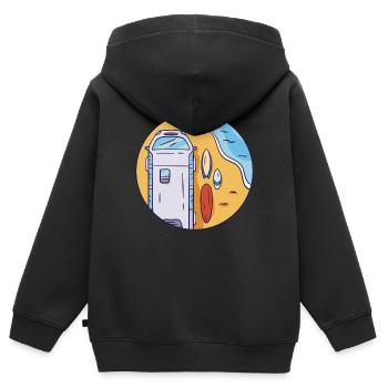 Sommerurlaub Meer Surfen Reisen Sommerurlaub Meer - Kinder Premium Organic Zip Hoodie - Schwarz - Hinten - AI Model Kid Male (0cm)