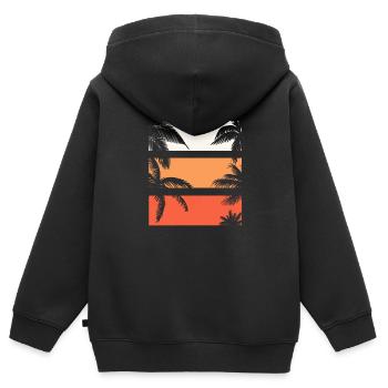 Conception de couleurs vives - Sweat Premium à capuche zippé enfant bio - noir - Dos - AI Model Kid Male (0cm)