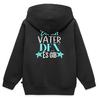 Bester vater den es gib - Kinder Premium Organic Zip Hoodie - Schwarz - Hinten - AI Model Kid Male (0cm)