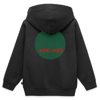 Acid Jazz MusiK Trip Hop Abstrakt - Kinder Premium Organic Zip Hoodie - Schwarz - Hinten - AI Model Kid Male (0cm)