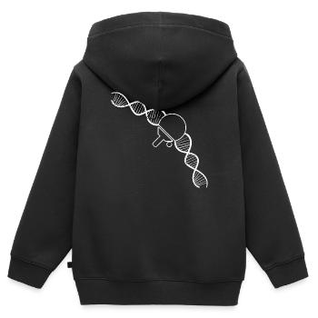 Tennis de table bat Joueur de tennis de table Tennis de table - Sweat Premium à capuche zippé enfant bio - noir - Dos - AI Model Kid Male (0cm)