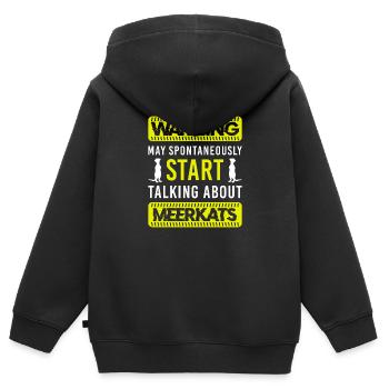 Animal du zoo de suricates - Sweat Premium à capuche zippé enfant bio - noir - Dos - AI Model Kid Male (0cm)
