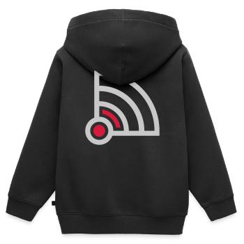 Wifi Logo keine Verbindung - Kinder Premium Organic Zip Hoodie - Schwarz - Hinten - AI Model Kid Male (0cm)
