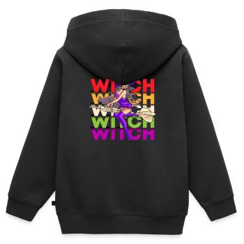Hexerei Magie Hexen - Kinder Premium Organic Zip Hoodie - Schwarz - Hinten - AI Model Kid Male (0cm)
