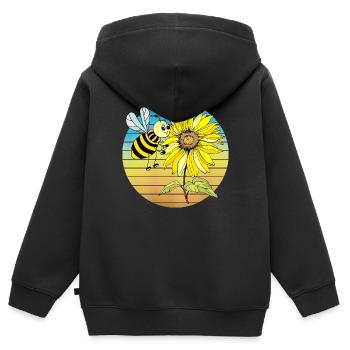 Insecte - Sweat Premium à capuche zippé enfant bio - noir - Dos - AI Model Kid Male (0cm)