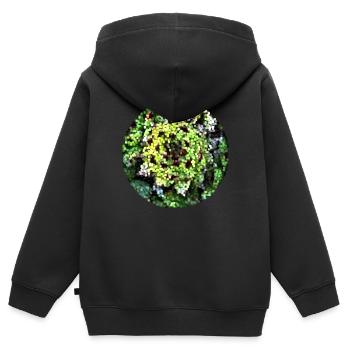 Würfelkaktus - Kinder Premium Organic Zip Hoodie - Schwarz - Hinten - AI Model Kid Male (0cm)