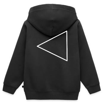 Triangle - Kids Premium Organic Zip-up Hoodie - black - Back - AI Model Kid Male (0cm)