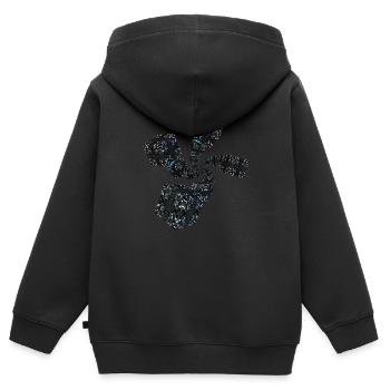 Cubes en spirale de science-fiction - Sweat Premium à capuche zippé enfant bio - noir - Dos - AI Model Kid Male (0cm)