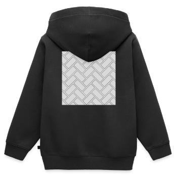 Rectangle tiles seamless pattern - Kids Premium Organic Zip-up Hoodie - black - Back - AI Model Kid Male (0cm)