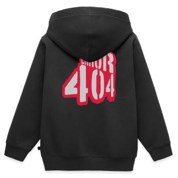 Error 404 Meldung Netzwerk - Kinder Premium Organic Zip Hoodie - Schwarz - Hinten - AI Model Kid Male (0cm)