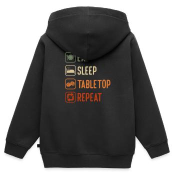 Spieleabend Gesellschaftsspiel Kartenspiel - Kinder Premium Organic Zip Hoodie - Schwarz - Hinten - AI Model Kid Male (0cm)