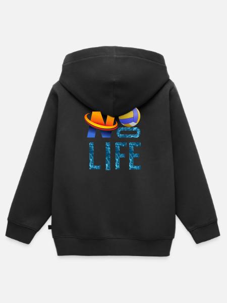 KEINE VOLLEY, KEIN LEBEN - Kinder Premium Organic Zip Hoodie - Schwarz
