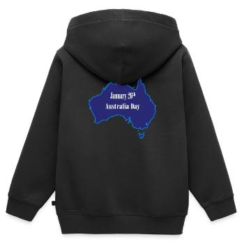26. Januar Australia Day - Kinder Premium Organic Zip Hoodie - Schwarz - Hinten - AI Model Kid Male (0cm)