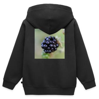 Blackberry Blackberry Berries Fruits - Kids Premium Organic Zip-up Hoodie - black - Back - AI Model Kid Male (0cm)