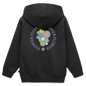 Flower Flower - Kinder Premium Organic Zip Hoodie - Schwarz - Hinten - AI Model Kid Male (0cm)