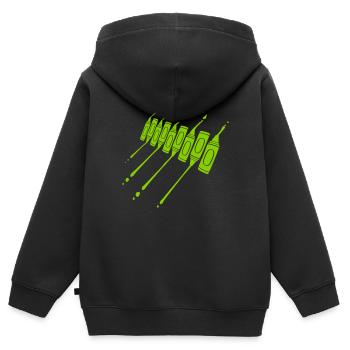 Wax crayons drop crayons cool - Kids Premium Organic Zip-up Hoodie - black - Back - AI Model Kid Male (0cm)