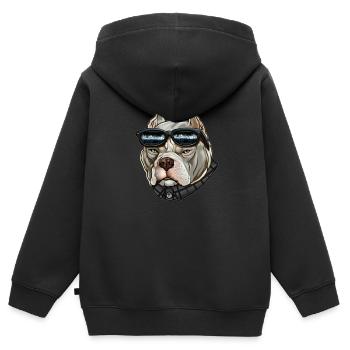 Dog cool - Kids Premium Organic Zip-up Hoodie - black - Back - AI Model Kid Male (0cm)
