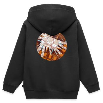 Explosion 4 - Sweat Premium à capuche zippé enfant bio - noir - Dos - AI Model Kid Male (0cm)