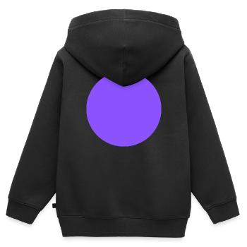 purple circle - Kinder Premium Organic Zip Hoodie - Schwarz - Hinten - AI Model Kid Male (0cm)