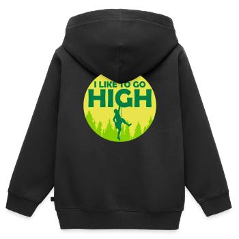 aiment se défoncer - Sweat Premium à capuche zippé enfant bio - noir - Dos - AI Model Kid Male (0cm)