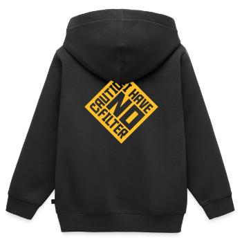 attention pas de citation de filtre - Sweat Premium à capuche zippé enfant bio - noir - Dos - AI Model Kid Male (0cm)