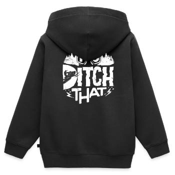 Snowmobile Riding Snowmobiling I'd Ditch That - Kinder Premium Organic Zip Hoodie - Schwarz - Hinten - AI Model Kid Male (0cm)