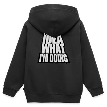 Aucune idée - Sweat Premium à capuche zippé enfant bio - noir - Dos - AI Model Kid Male (0cm)