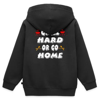 Griller - Sweat Premium à capuche zippé enfant bio - noir - Dos - AI Model Kid Male (0cm)
