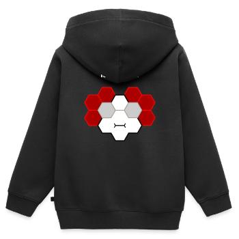 Ich in Panik - Kinder Premium Organic Zip Hoodie - Schwarz - Hinten - AI Model Kid Male (0cm)