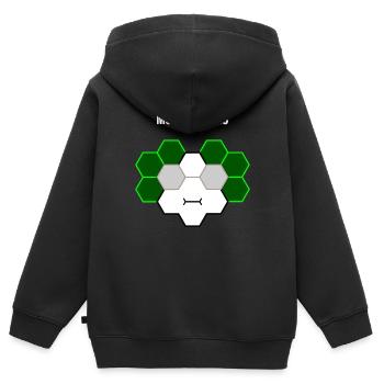 Monday vibes...es ist wieder einmal Montag - Kinder Premium Organic Zip Hoodie - Schwarz - Hinten - AI Model Kid Male (0cm)