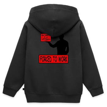 Angeln - Kinder Premium Organic Zip Hoodie - Schwarz - Hinten - AI Model Kid Male (0cm)