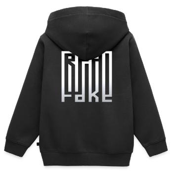 penser fausses pensées positives méditation heureuse - Sweat Premium à capuche zippé enfant bio - noir - Dos - AI Model Kid Male (0cm)
