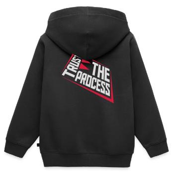 trust the process Quote - Kids Premium Organic Zip-up Hoodie - black - Back - AI Model Kid Male (0cm)