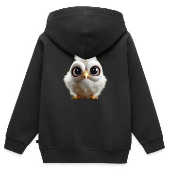 kleines Kücken - Kinder Premium Organic Zip Hoodie - Schwarz - Hinten - AI Model Kid Male (0cm)